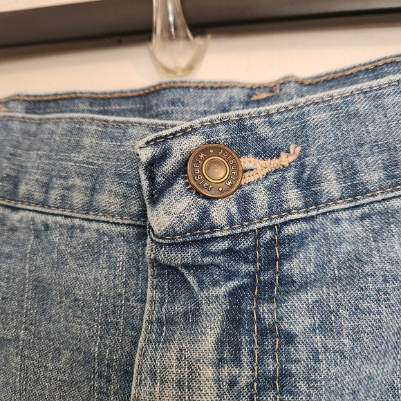 Vintage Wrangler Premium Relaxed CARPENTER Denim Jorts - Size 38 🔥 Jean Shorts - Picture 6 of 8